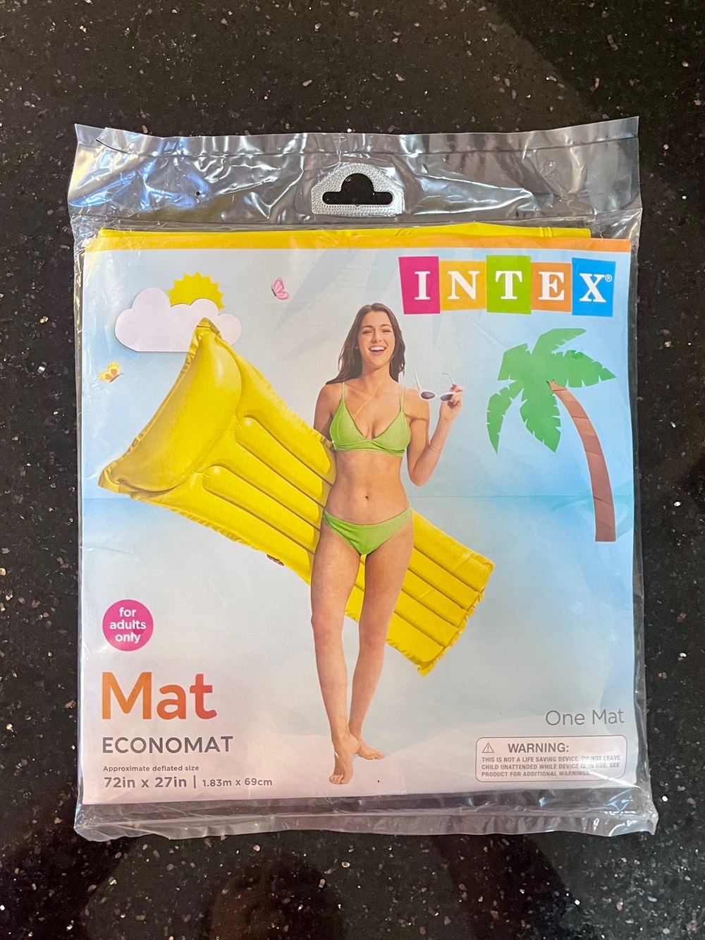 Intex Inflatable Yellow Pool Mat - Picture 2 of 7